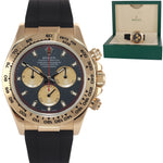 PAUL NEWMAN Rolex Daytona 116518 Gold Black Dial 18k Yellow Gold Rubber Watch