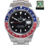 UNPOLISHED Rolex GMT-Master II Pepsi Steel Blue 16710 40mm Error Stick Watch Box