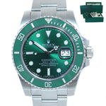 RANDOM SERIAL DISCONTINUED Rolex Submariner Hulk 116610LV Green Bezel