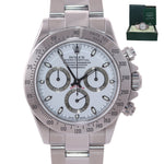 2005 Rolex Daytona 116520 White Dial Steel 40mm Chrono Watch Box