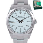 NEW 2019 PAPERS Rolex Oyster Perpetual Steel 39mm White Dial 114300 Watch Box