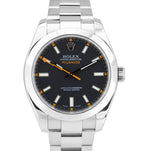 Rolex Milgauss Anti-Magnetic Black Stainless Steel Oyster 40mm 116400 Watch B&P