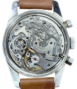 UNPOLISHED 1960's Heuer Carrera White Chronograph 2447D 35.5mm Steel Watch