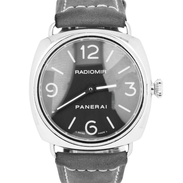 Panerai Radiomir Base Black PAM 210 N Manual 45mm Leather Watch PAM002