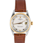 Rolex Date 34mm 1505 Dial "Door Stop" Indices Engine Turned Watch