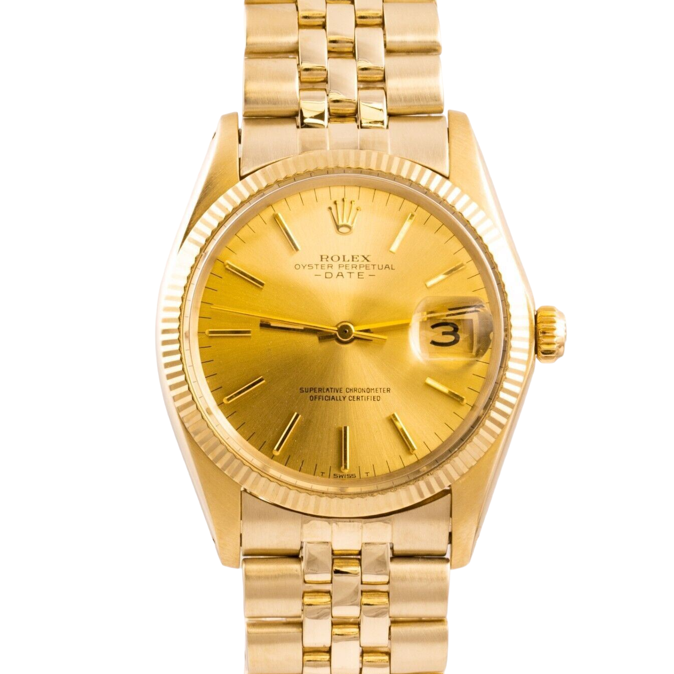 Gold Rolex Oyster Perpetual Datejust Chronometer Ref. 1600 vintage