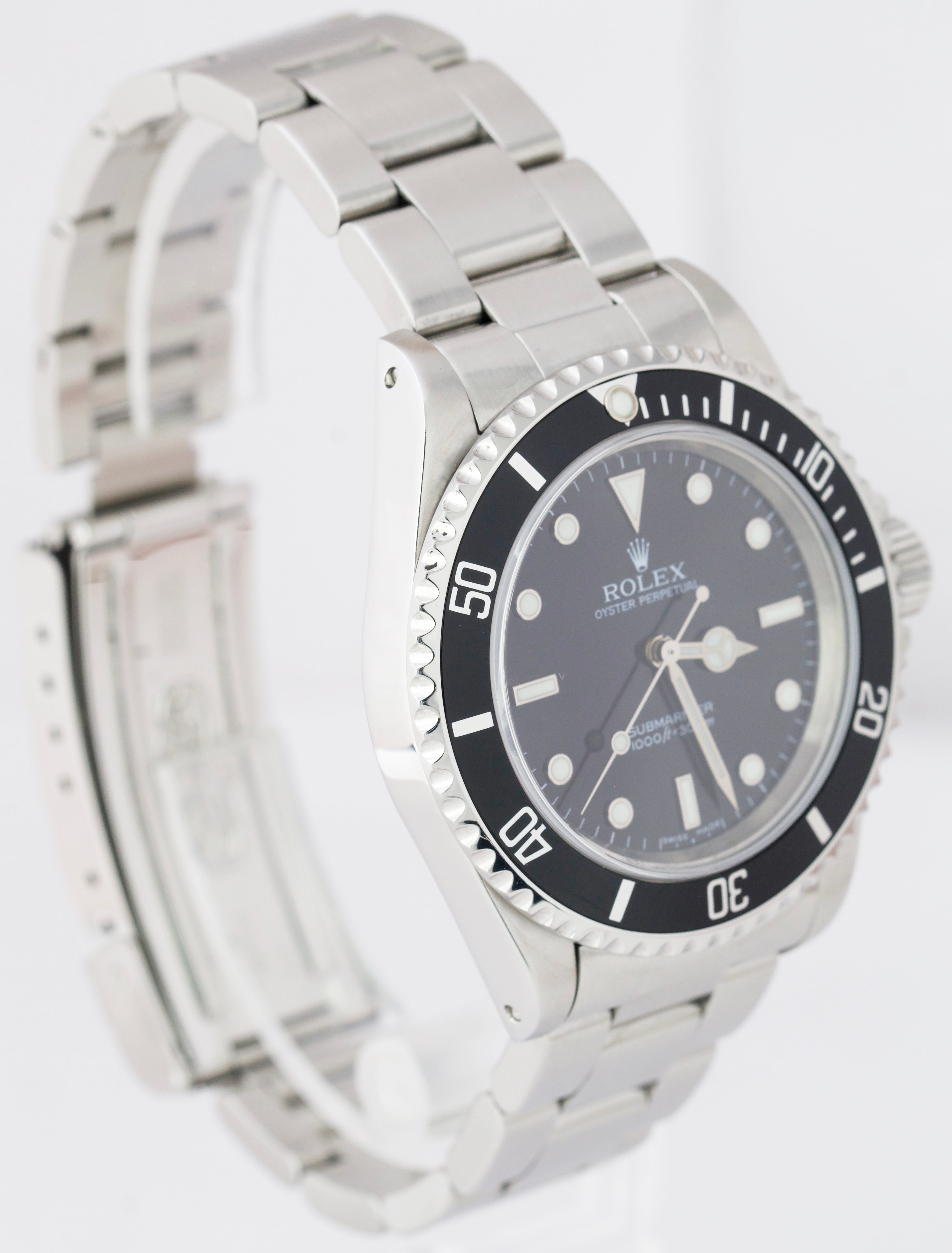 Rolex Submariner No-Date Stainless Steel Black Dial 40mm Swiss Dive Watch 14060M