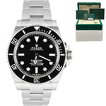 BRAND NEW 2021 Rolex Submariner 4mm No-Date Black Ceramic Steel 124060 Watch B&P