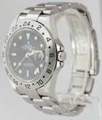 Rolex Explorer II Stainless Steel Black 40mm NO-HOLES CASE Date Watch 16570